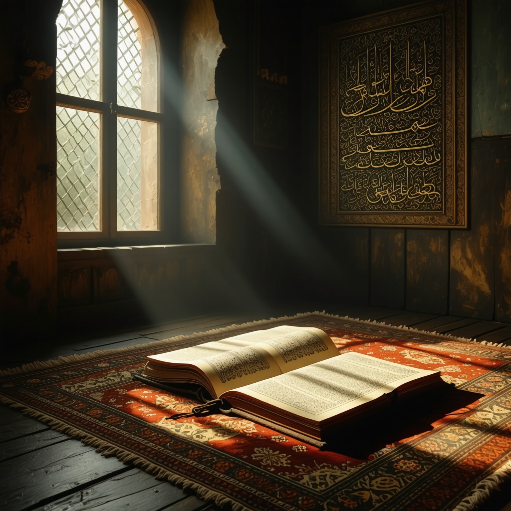 Open dream journal and Islamic calligraphy symbolizing spiritual reflection on dreams of marriage