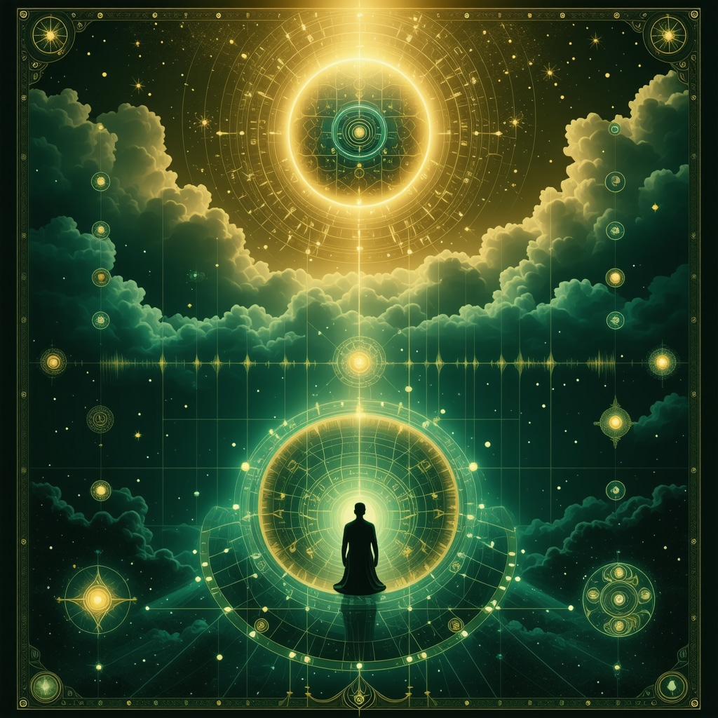 Visualization depicting the integration of Islamic dream symbols with modern psychological brainwave analysis