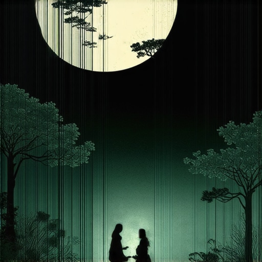Islamic dream scene with sisters in peaceful setting