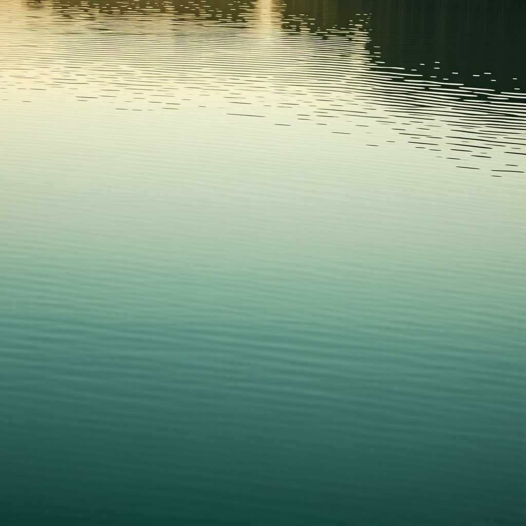 A tranquil water scene representing spiritual cleansing and renewal