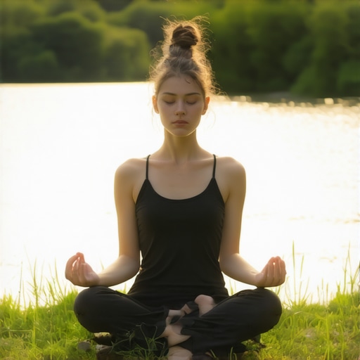 Person meditating in nature representing spiritual reflection and dream interpretation