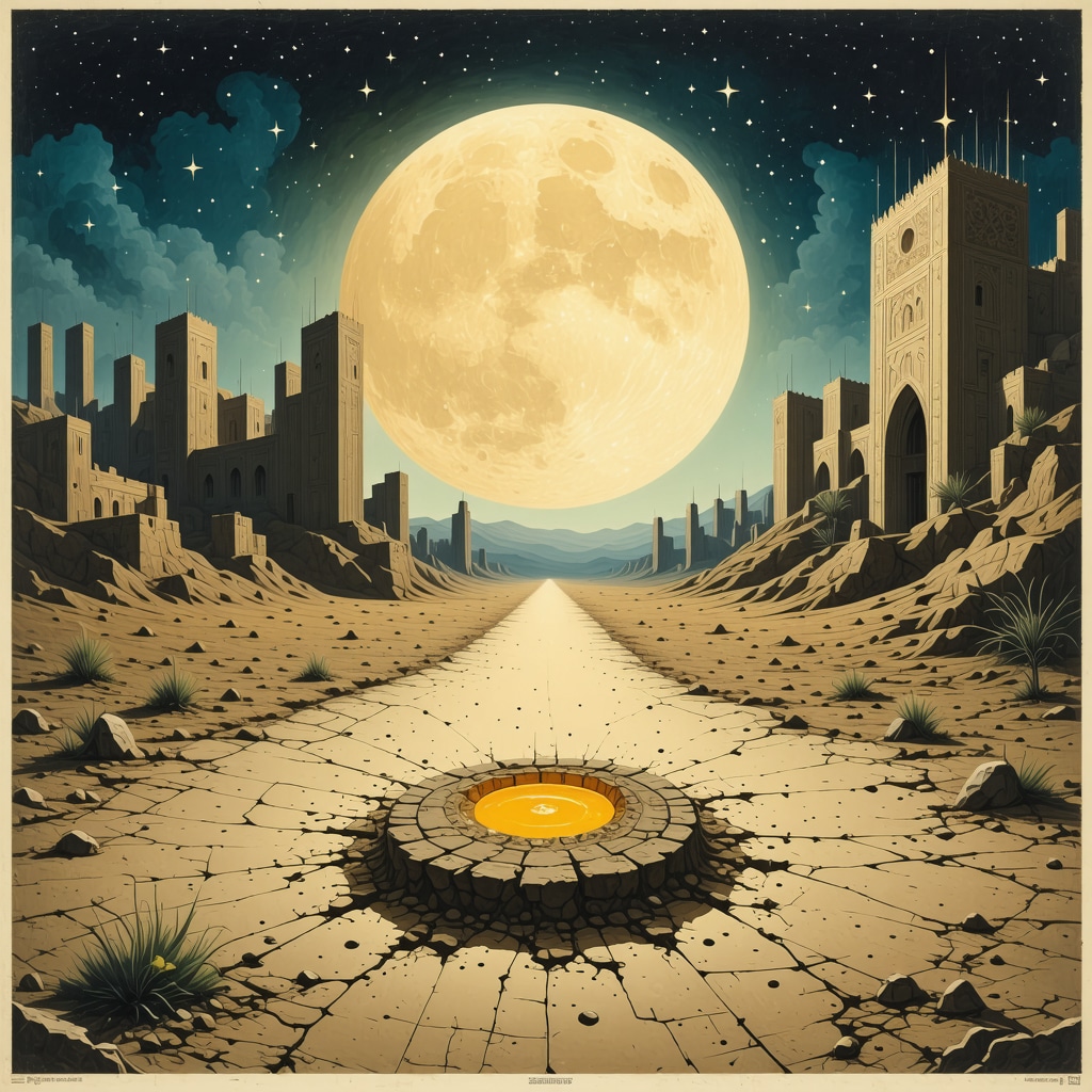Islamic art style illustration symbolizing spiritual cleansing and inner reflection