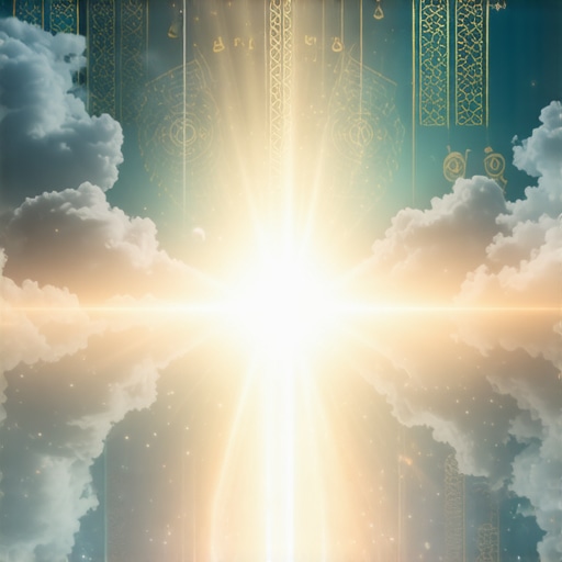 Islamic dream interpretation with spiritual symbols and divine light