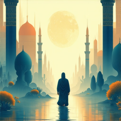 Islamic dream symbols about men and spirituality in a mystical setting