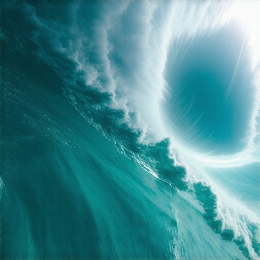 Abstract image depicting inner strength and resilience inspired by natural disasters and Islamic symbolism.