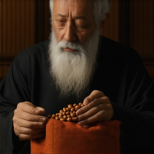 Islamic scholar studying dream symbols with focus on beans in interpretation