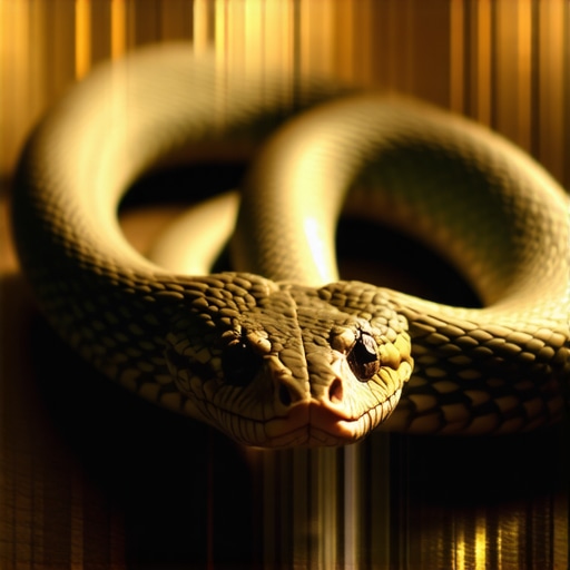 A mystical snake in a dream, symbolizing spiritual messages