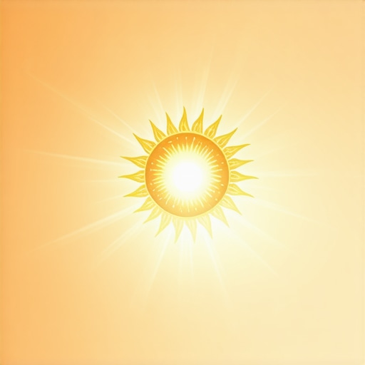 Sun shining brightly in a dream, symbolizing divine light in Islam