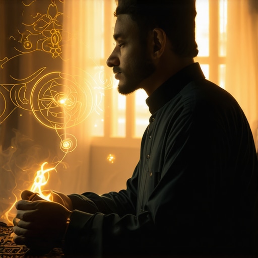 Islamic scholar analyzing dream symbols related to wealth and spirituality