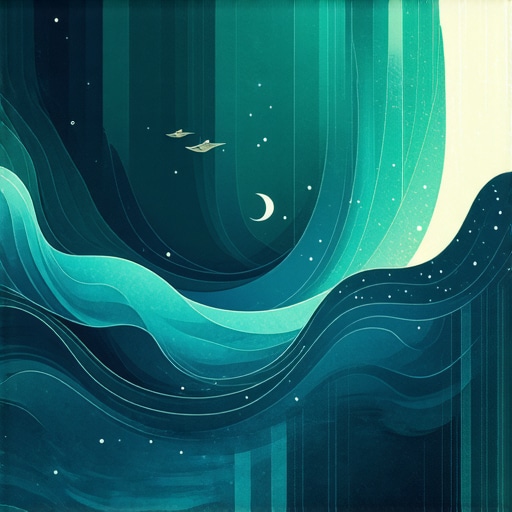 Deep Ocean Symbolism in Islamic Dreams Illustration depicting the symbolism of deep ocean in Islamic dream interpretation, emphasizing spiritual depth and emotional symbolism