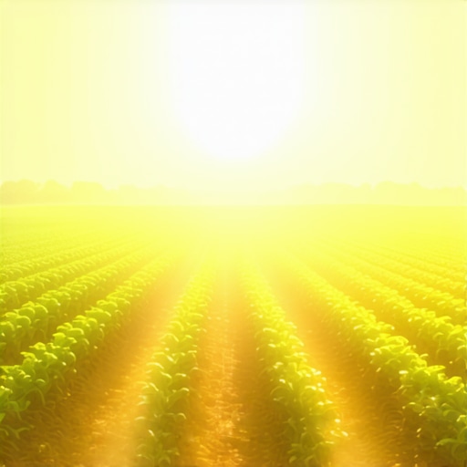 Spiritual illustration of a potato field with divine light, representing divine messages in dreams.