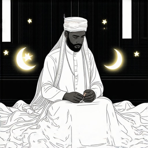 Islamic scholar studying dream symbols related to wedding dress and spiritual themes