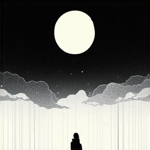 Ilustracija trudne osobe u snu sa simbolima duhovnog rasta