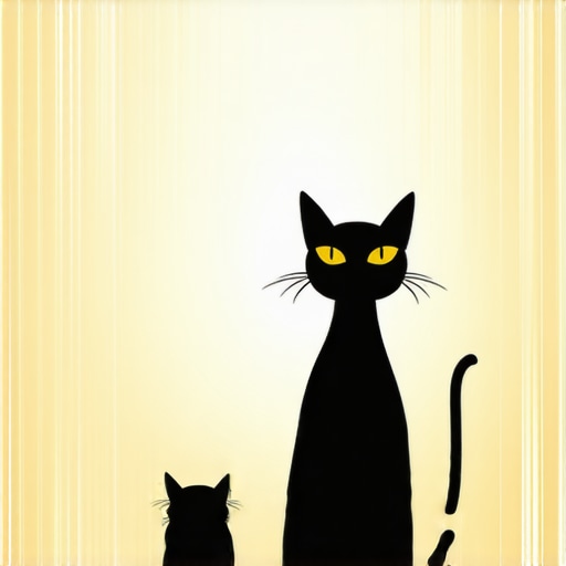 Ilustracija simbolike mačaka u islamu, prikaz svetlosti i senki u snovima