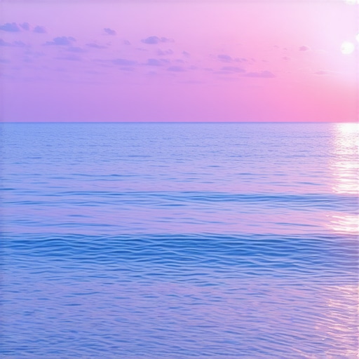 Duhovno prosvetljenje kroz mirno more Mirno more sa izlaskom sunca simbol duhovnog prosvetljenja