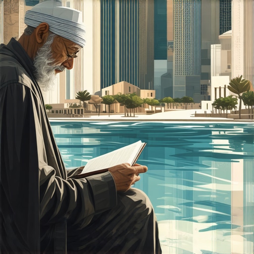 Islamic scholar analyzing water symbolism in dreams