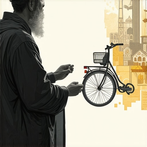 Islamic scholar analyzing dream symbols of a bicycle for spiritual insight