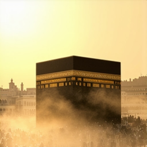 Serene Islamic scene representing dream interpretation of Hajj symbols