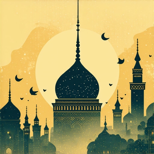 Ilustracija islamskog sanovnika sa starinskim tekstovima i simbolima snova