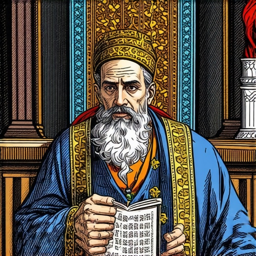 Islamic scholar analyzing a dream about satan with spiritual symbols