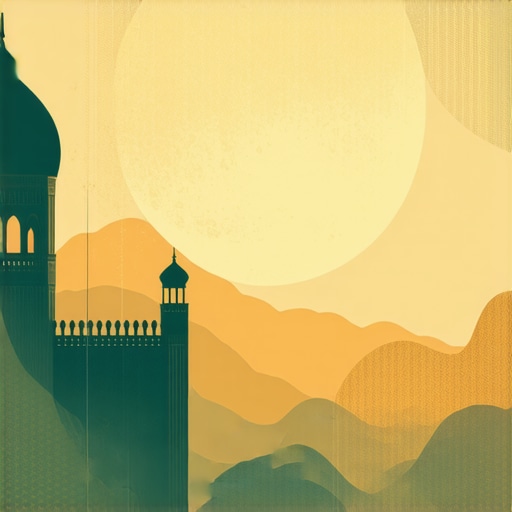 Peaceful Islamic dream scene with spiritual symbols