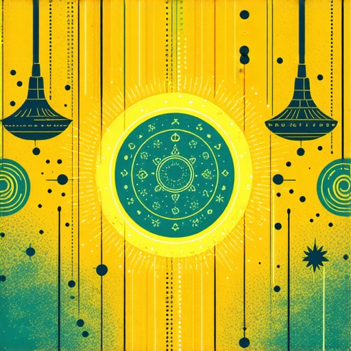 Illustration of Islamic symbols and dream interpretation elements