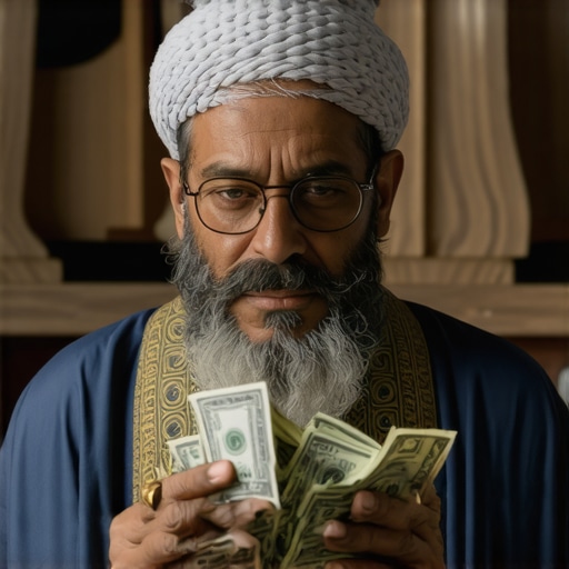 Islamic scholar interpreting dream symbols of money for spiritual guidance