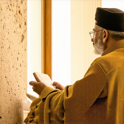Islamic scholar analyzing dream symbols about family in traditional setting