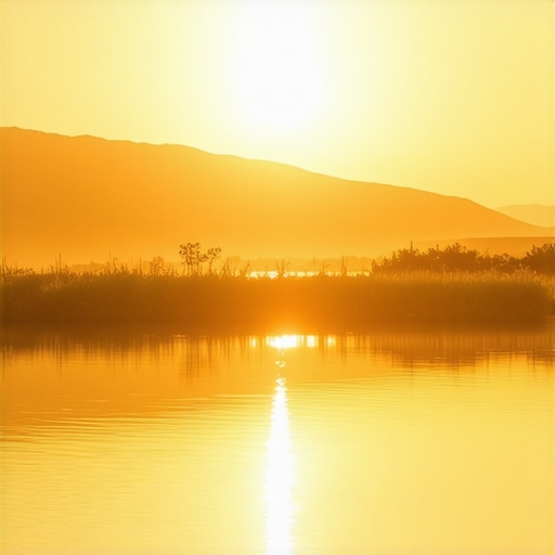 Sun shining over peaceful landscape representing spiritual enlightenment in a dream