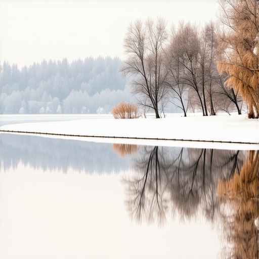 Spiritual Renewal Through Snow in Islam Serene snowy landscape symbolizing spiritual renewal in Islam