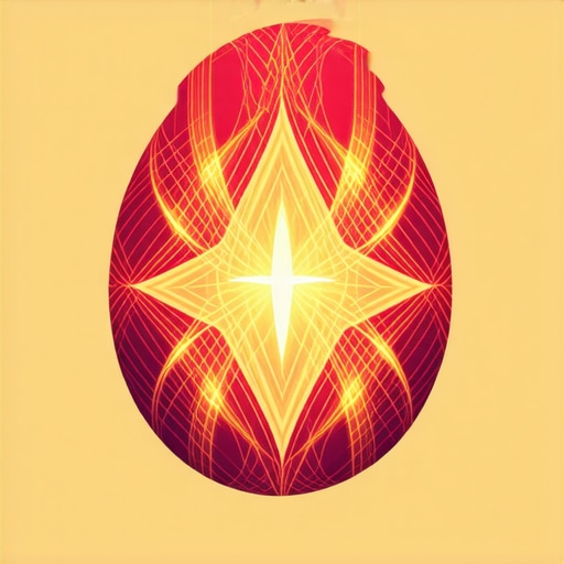 An artistic depiction of a symbolic egg representing spiritual renewal in Islam