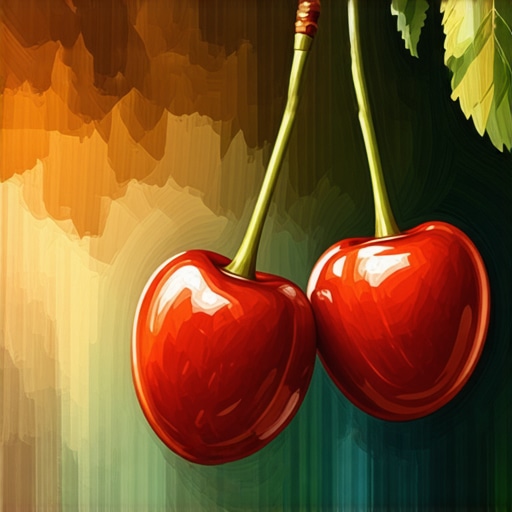 Vivid depiction of cherries symbolizing spiritual growth in dreams