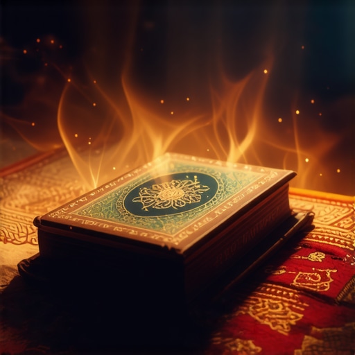Svetlucavi Kur'an u molitvenom okruženju, simbol duhovnog prosvetljenja