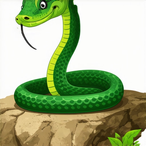 Duhovni simbol zelene zmije u islamu Slika zelene zmije u prirodi koja simbolizuje duhovni rast