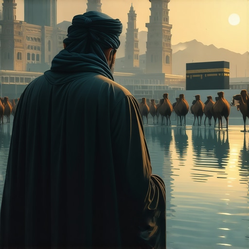 Duhovni simboli hadža u snovima Islamic scholar analyzing symbolic dream imagery related to Hajj, water, camels, and spiritual symbols