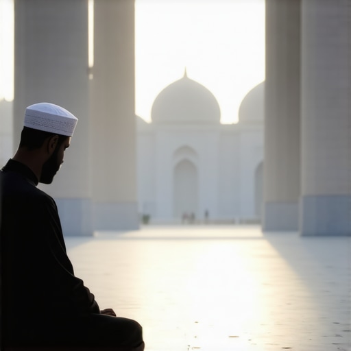 Person in prayer reflecting on spiritual cleansing in Islam