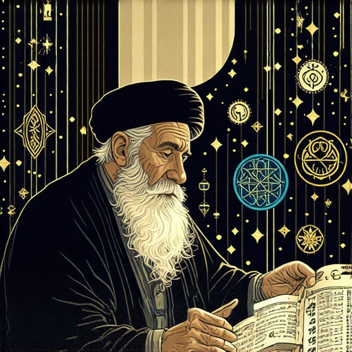 Ilustracija islamskog teologa koji analizira san o vjetru