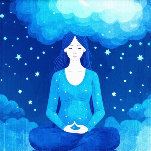 Duhovno tumačenje snova o trudnoći Peaceful person meditating with symbol of pregnancy in dream cloud