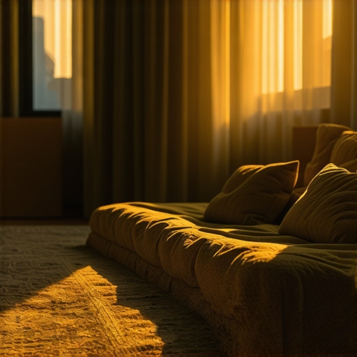 Serene Islamic bedroom representing spiritual contemplation.