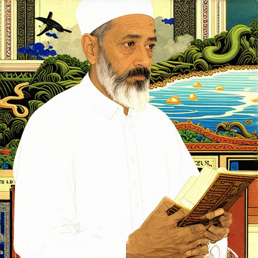 Expert Islamic Dream Interpretation Islamic scholar analyzing symbolic dreams in a traditional setting