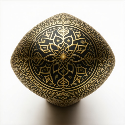 Decorative Islamic art style ring symbol representing spirituality and eternity