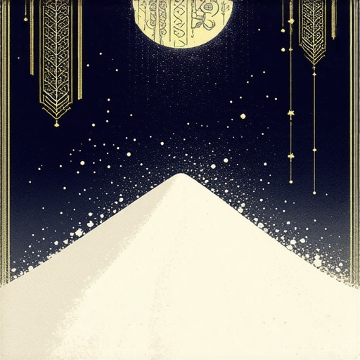 Illustration of Islamic symbols and flour in dream interpretation