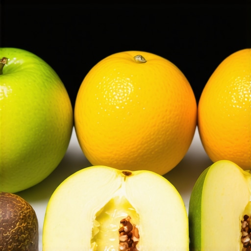 Illustration of various fruits in a dream interpretation context