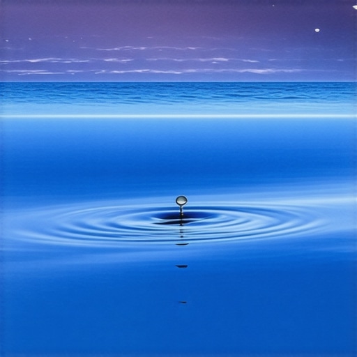 Illustration of water with spiritual symbols in Islamic art style