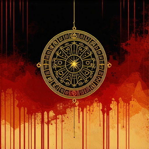 Illustration of Islamic dream symbols featuring blood and spiritual motifs