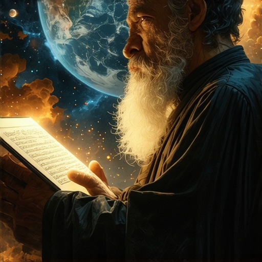 Islamic scholar analyzing symbolic dreams Islamic scholar studying dreams about apocalyptic signs in a library