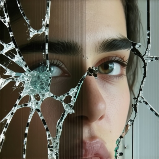 A symbolic illustration of a shattered mirror reflecting inner peace and spiritual growth