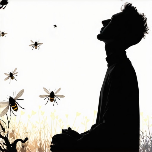 Spiritual symbolism of flies and snakes in dreams Person reflecting on dream symbols of flies and snakes in an Islamic context