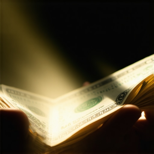 Spiritual symbolism of paper money in Islam Illustration of paper money with divine light for spiritual interpretation