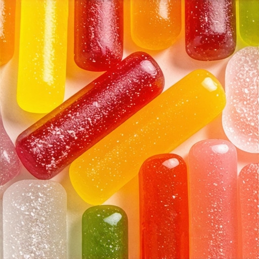 Symbolic candies representing spiritual messages in dreams Colorful candies illustrating dream symbolism in Islamic interpretation